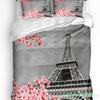 Bettwäscheset im japanischen Stil mit Sakura-Kirschblüten und rosa Blumen, 3-teilig, für Doppelbett, Heimtextilien, Bettbezug, Bettbezug, Kissenbezug