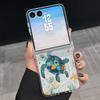 Hinged Magnetic Phone Case For Samsung Z FlIP 7 FE 6 5 Ocean Fish Whale Print Clear Hard PC Folding Phone Cover For Galaxy Z Flip7 Flip6 Flip5