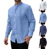 Pánská lněná košile s dlouhým rukávem košile s límečkem na knoflíčky košile business casual košile business košile regular fit