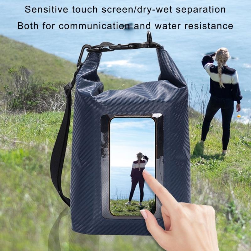 Splashes Proof Dry Bag With Transparents Window Durability Waterproofed Pouches for Fishing Snorkeling Trip