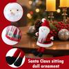 Christmas Santa Claus Figure Doll Christmas Santa Claus Sitting Plush Holiday Plush Ornament Decoration For Ornament Shelf Home
