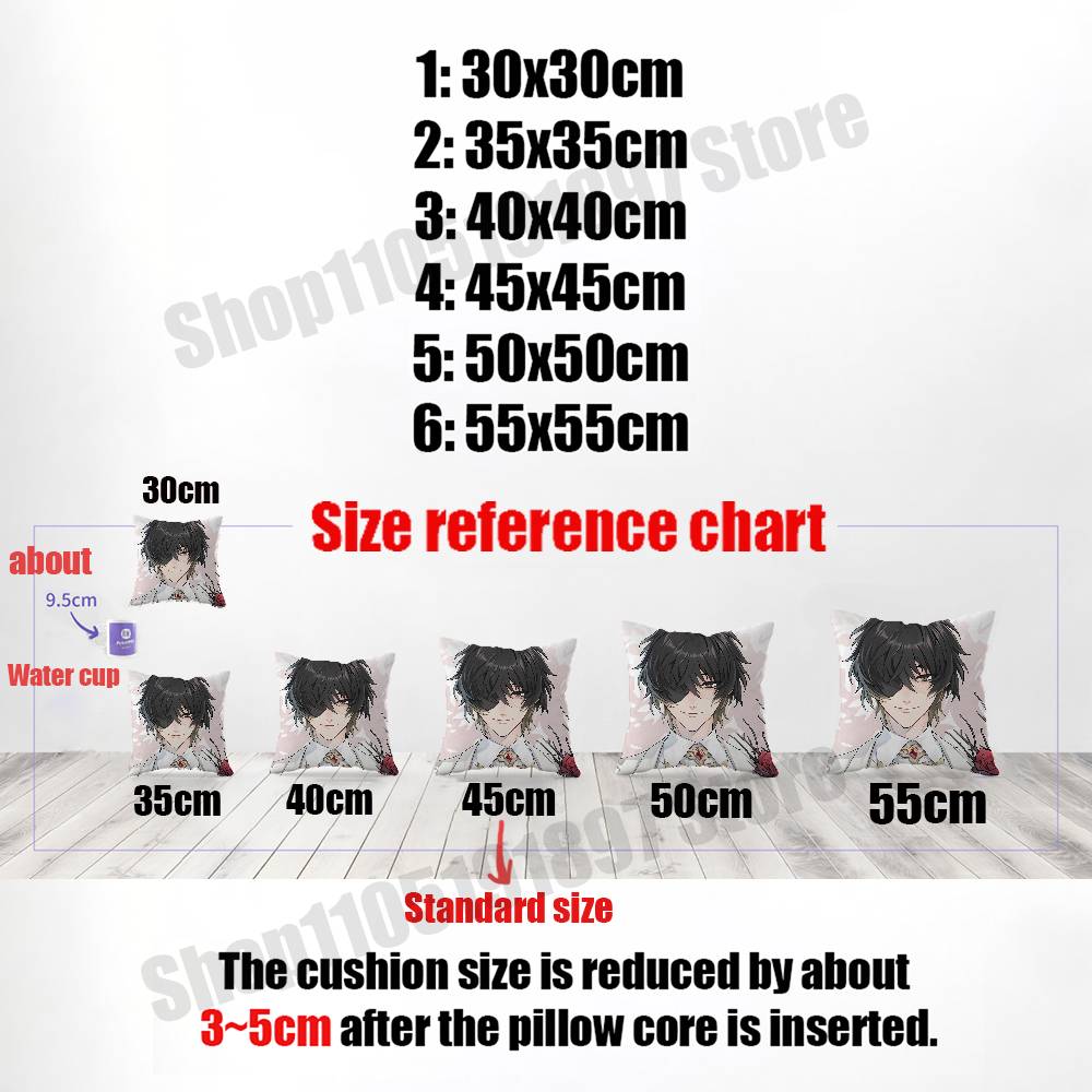Towa S-Slow Damage Throw Pillow Case For Decoration 40Cm 55Cm 50Cm 30Cm Square Car Pillowcase Case