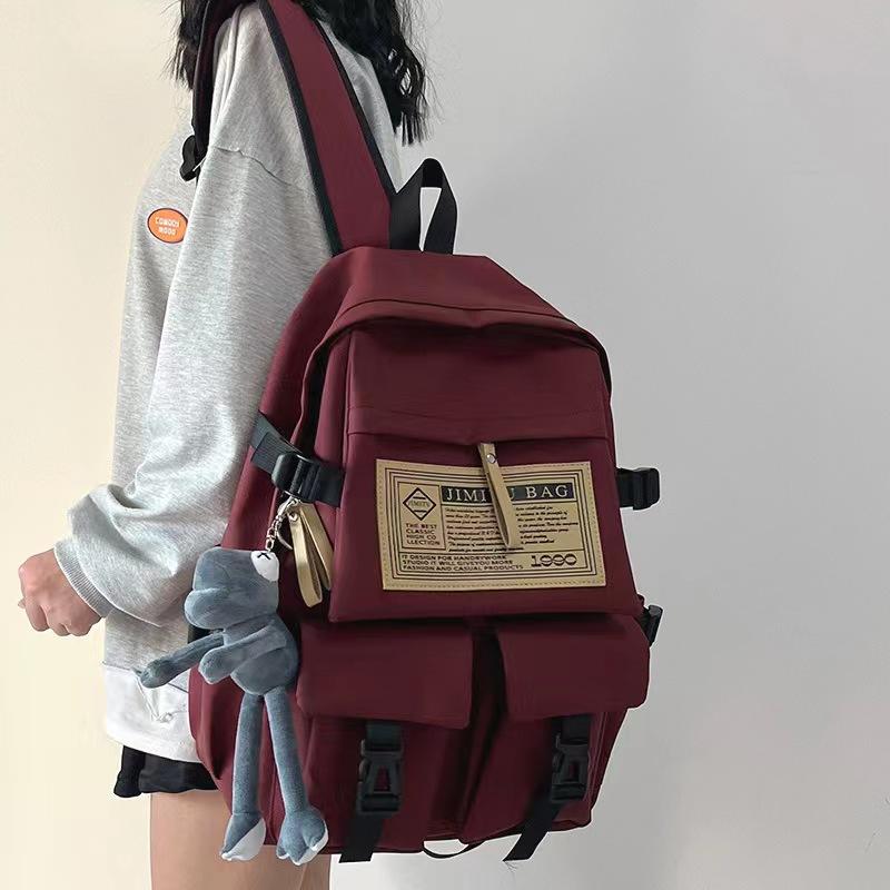 Schoolbag schoolbag female college student high school junior high school student travel waterproof backpack trendy brand male large capacity