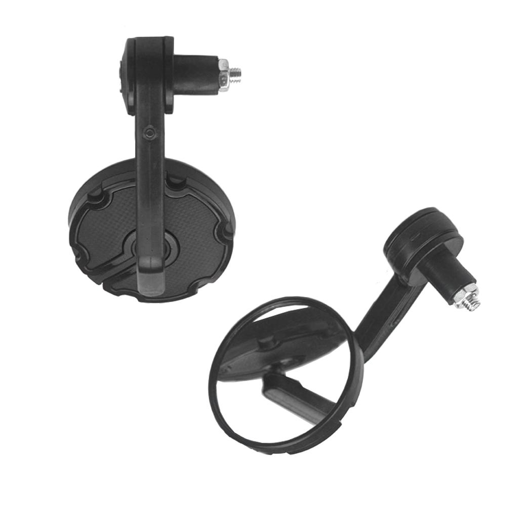 

2pcs 7/8 22mm Adjustable Motorcycle Rearview Side Mirrors Handlebar Bar End Mirror ABS Round Clear Glass Universal чорний