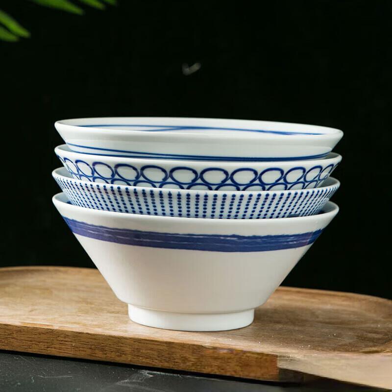 ZISIZ Ceramic Underglaze Ramen Soup Bowl