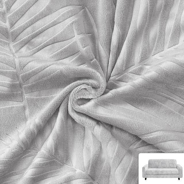 Velvet Fabric Sofa Covers For Living Room Plush Stretch Sofa Slipcover Thick Embossing Couch Cover Cold Protection Sofa Cover