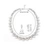 3pcs Women Zircon Necklace Earrings Set Light Luxury Bridal Zircon Versatile Boutique Accessories for Weddings Formal Dresses