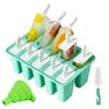 Silicone Ice Cream & Popsicle Mold - 12, 10, 6, 4 Cavities for DIY Treats