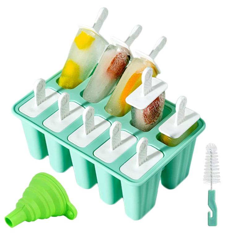 Silicone Ice Cream & Popsicle Mold - 12, 10, 6, 4 Cavities for DIY Treats