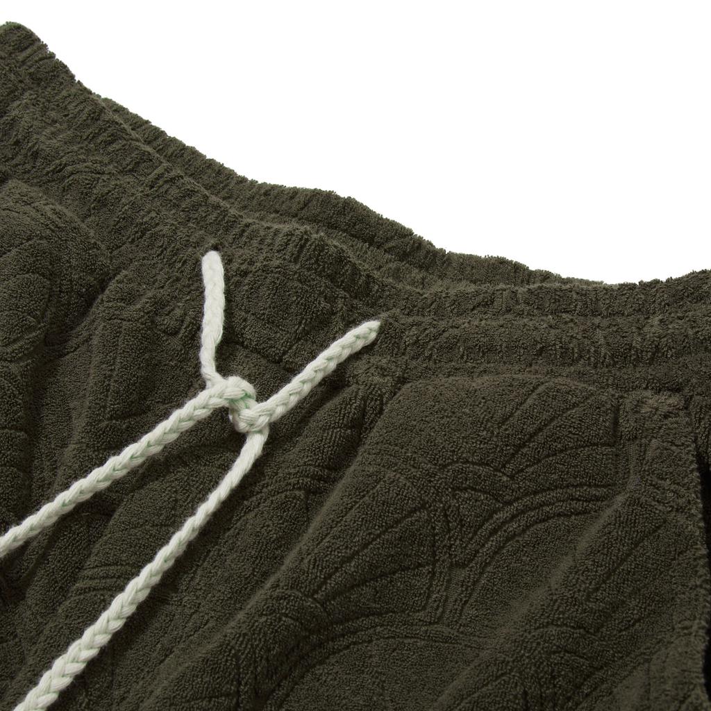 PENFIELD Resort Shell Pattern Terry Half Shorts Olive_Fr2Kp201
