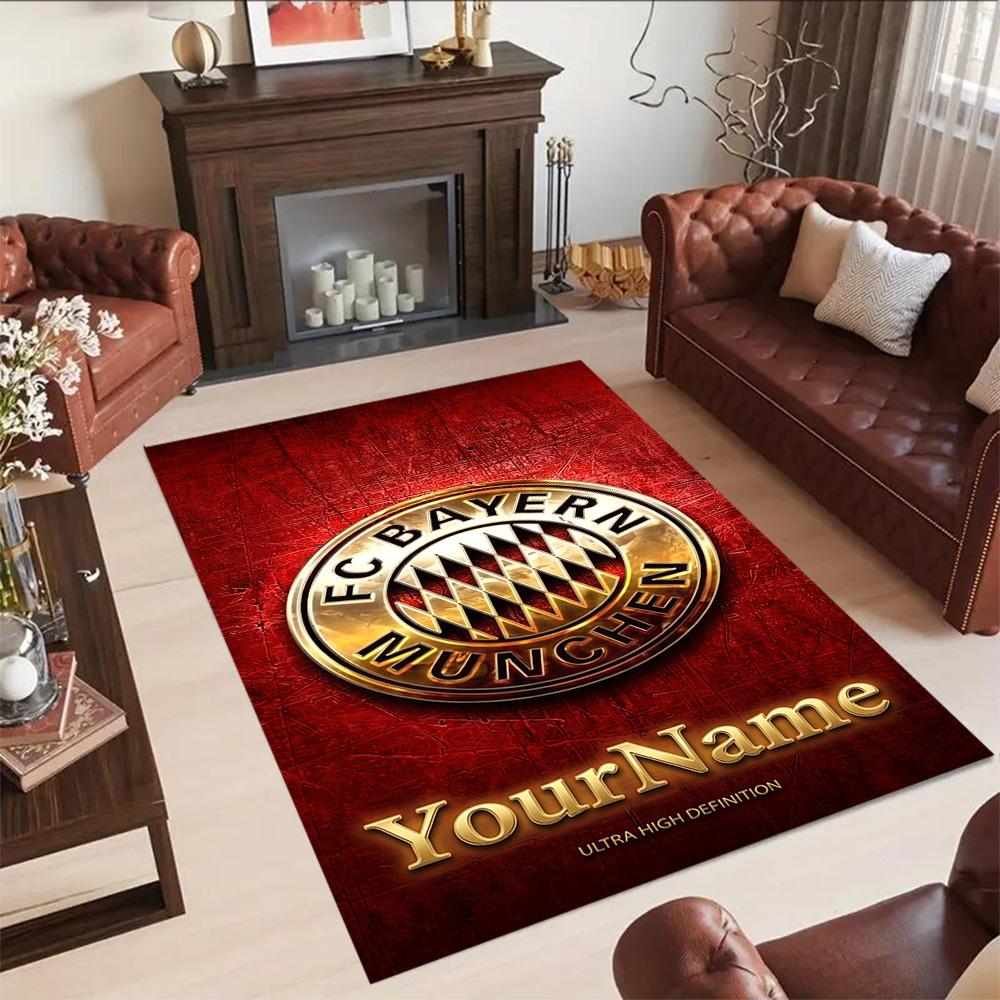 Bayern Munich Customize Your Name Floor Rug Office Rug Suitable for Entryway Balcony Kitchen Hallway Antislip Carpet Office home decor