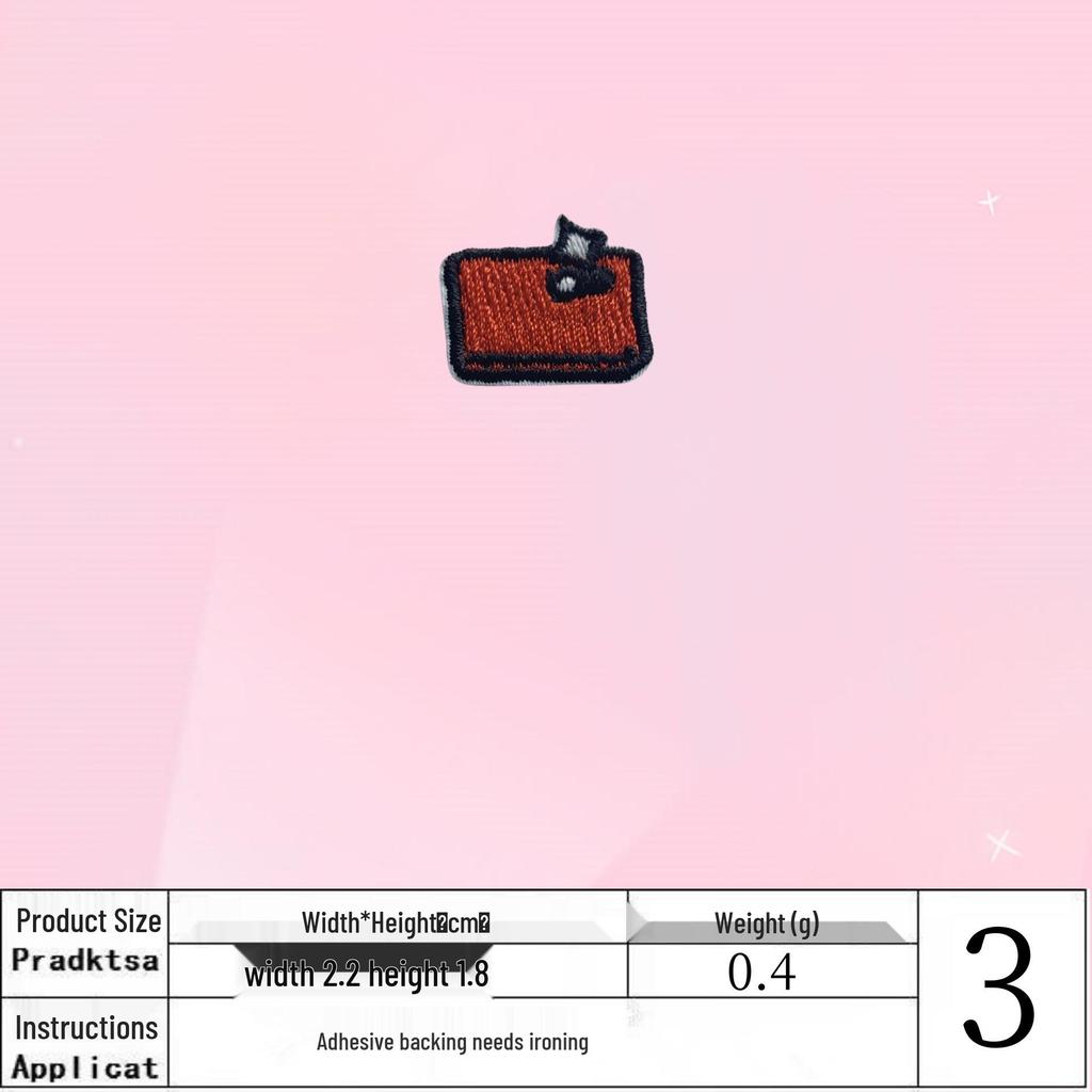 Small Cute Japanese & Korean Style Embroidered Iron-On Decorative Patch for Clothing