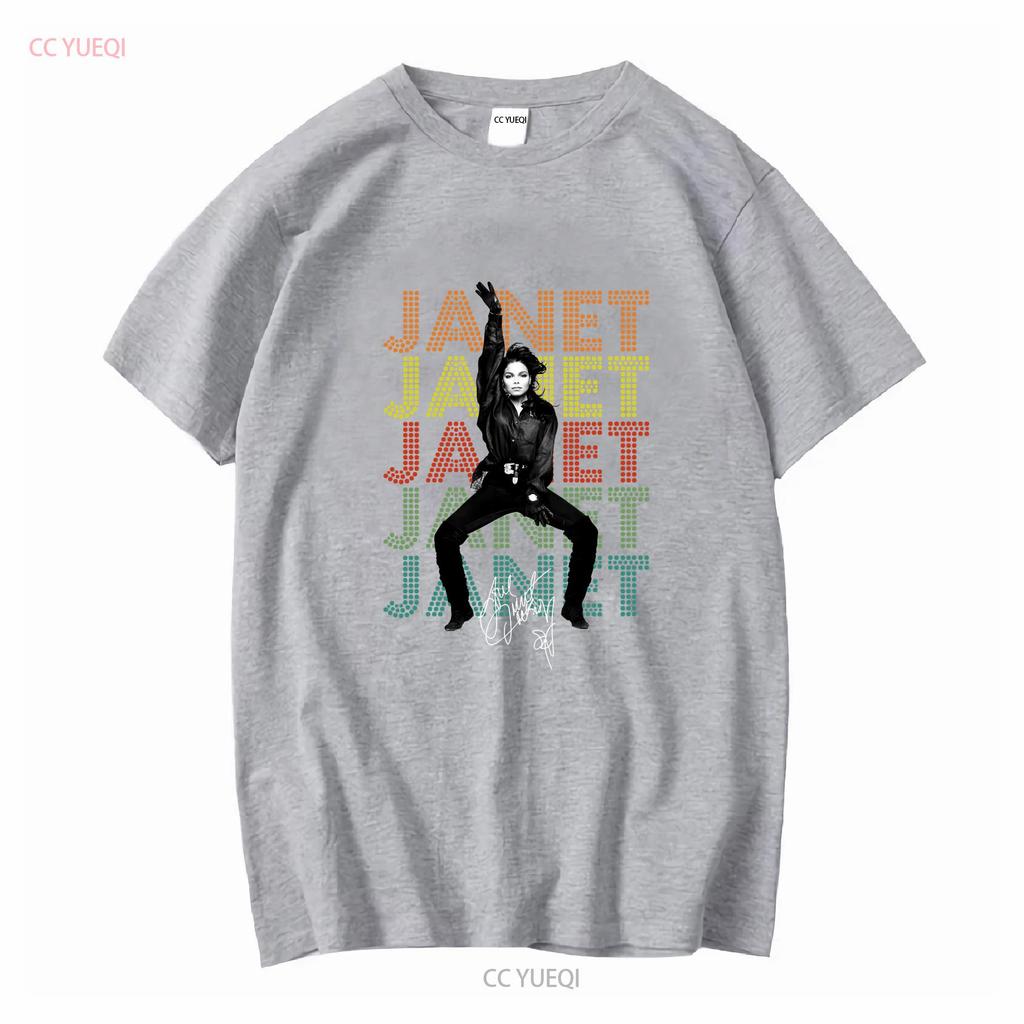 Janet Jackson Summer Cotton T Shirt S 5xl Long Or Short Sleeves Vintage Washed Stretched Stylish Unisex Casual Breathable Homme