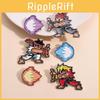 Creative Street Fighter Game Themed Cartoon Flame Brooch Pin For Unique Decoration