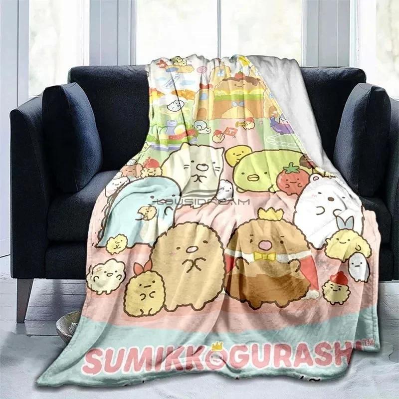 Fashion D Print Sumikko Gurashi Cartoon Cute Anime Soft Flannel Blanket for Sofa Bed Home Textile Plush Throw