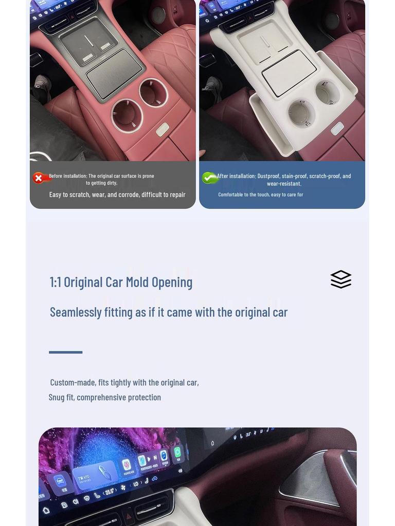 Silicone Anti-Slip Center Console Pad & Wireless Charger for AITO M8