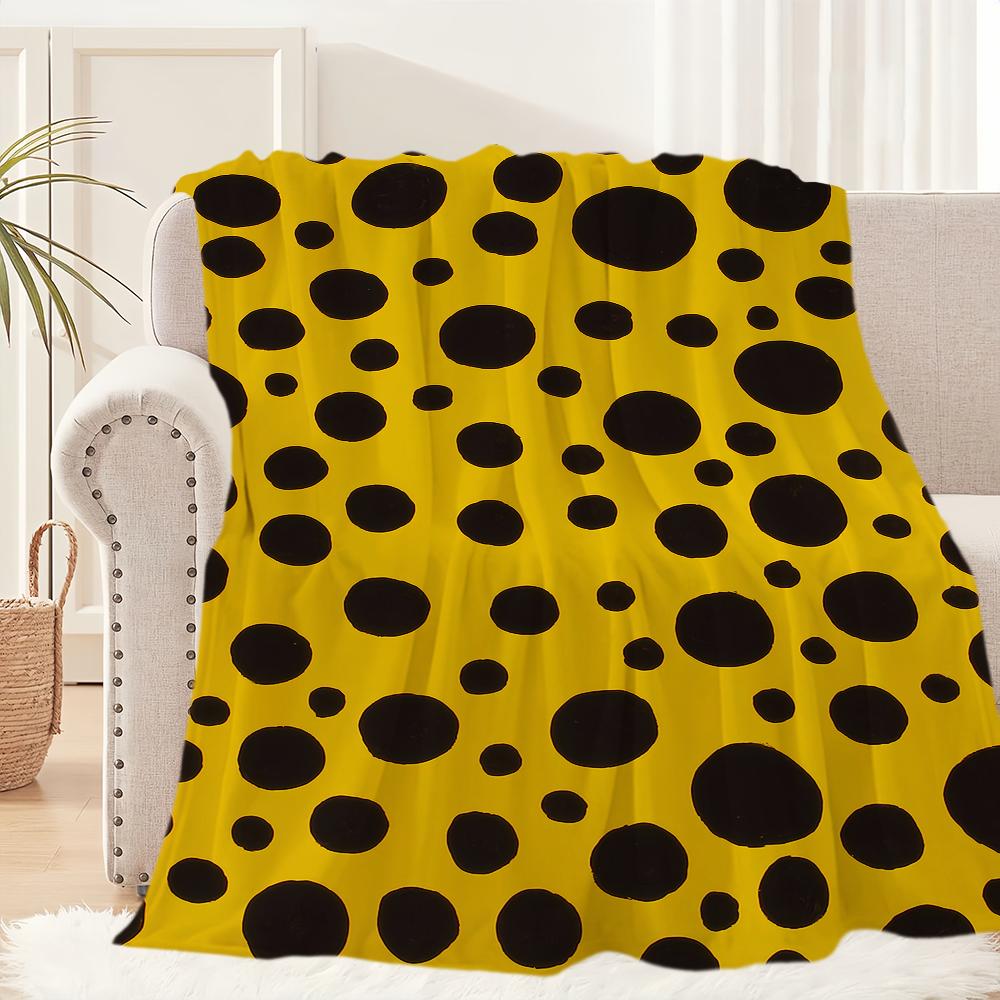 

Art Fashion Pattern Blanket Plush Nap Sofa rug for Living Y-Yayoi-K-Kusama Room Office Bedroom Birthday Home Travel Kid Gifts 30x40in