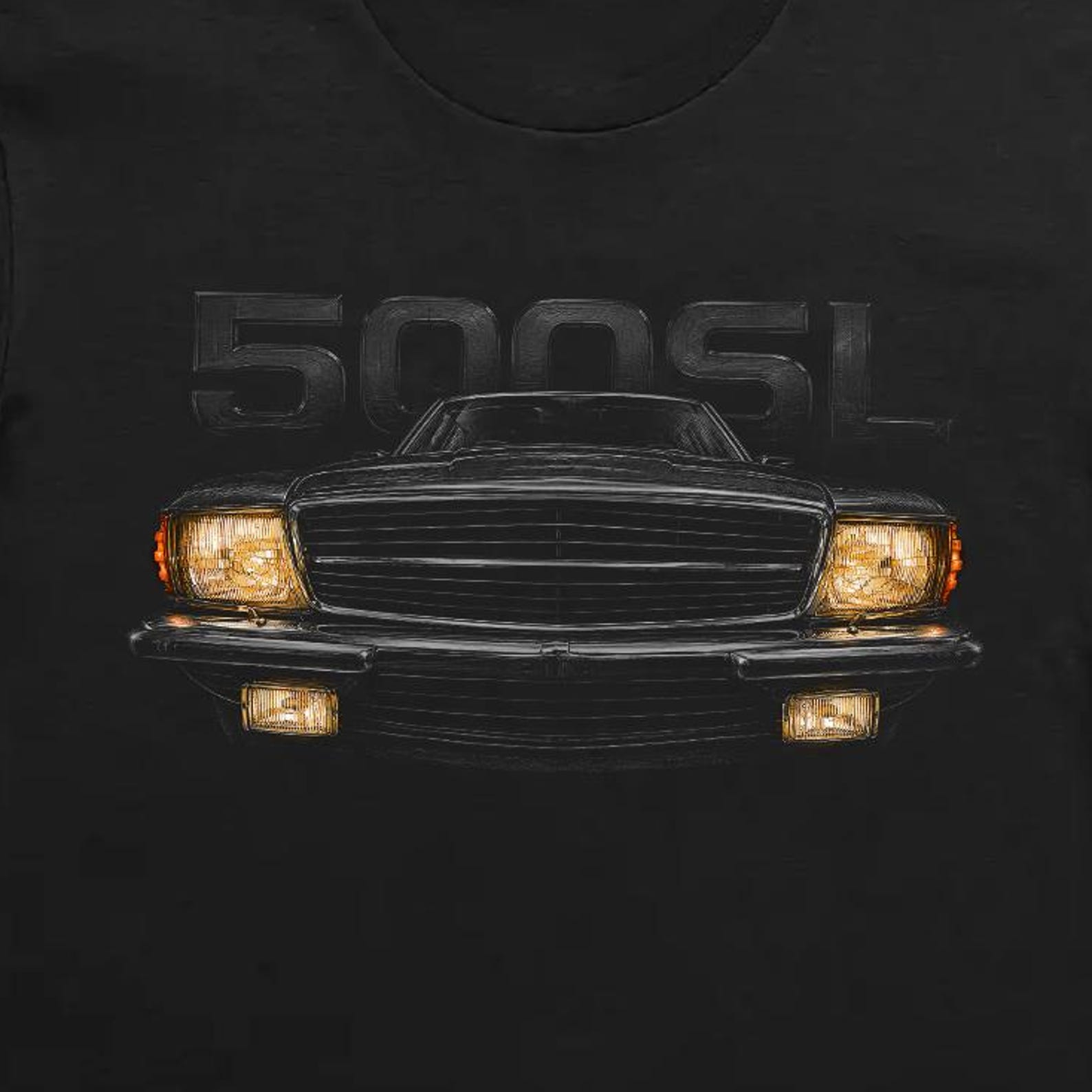 1970s German Luxury Roadster Headlights T-Shirt 3XL