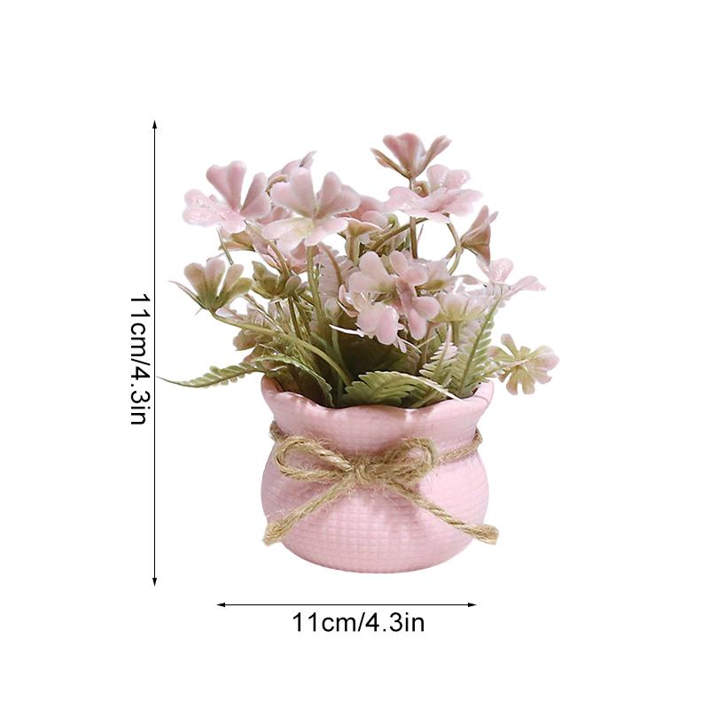 

1/4 шт. Имитация горшечных растений Милый дизайн фаленопсиса Офисный декор Розовая тема Подарок Мини-вечеринка 13 см 1PC