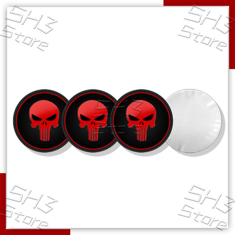 

Universal Car Wheel Center Hub Covers Caps Badge Sticker 4Pcs/Set 56mm Skull Emblem Auto Styling Decor Accessories