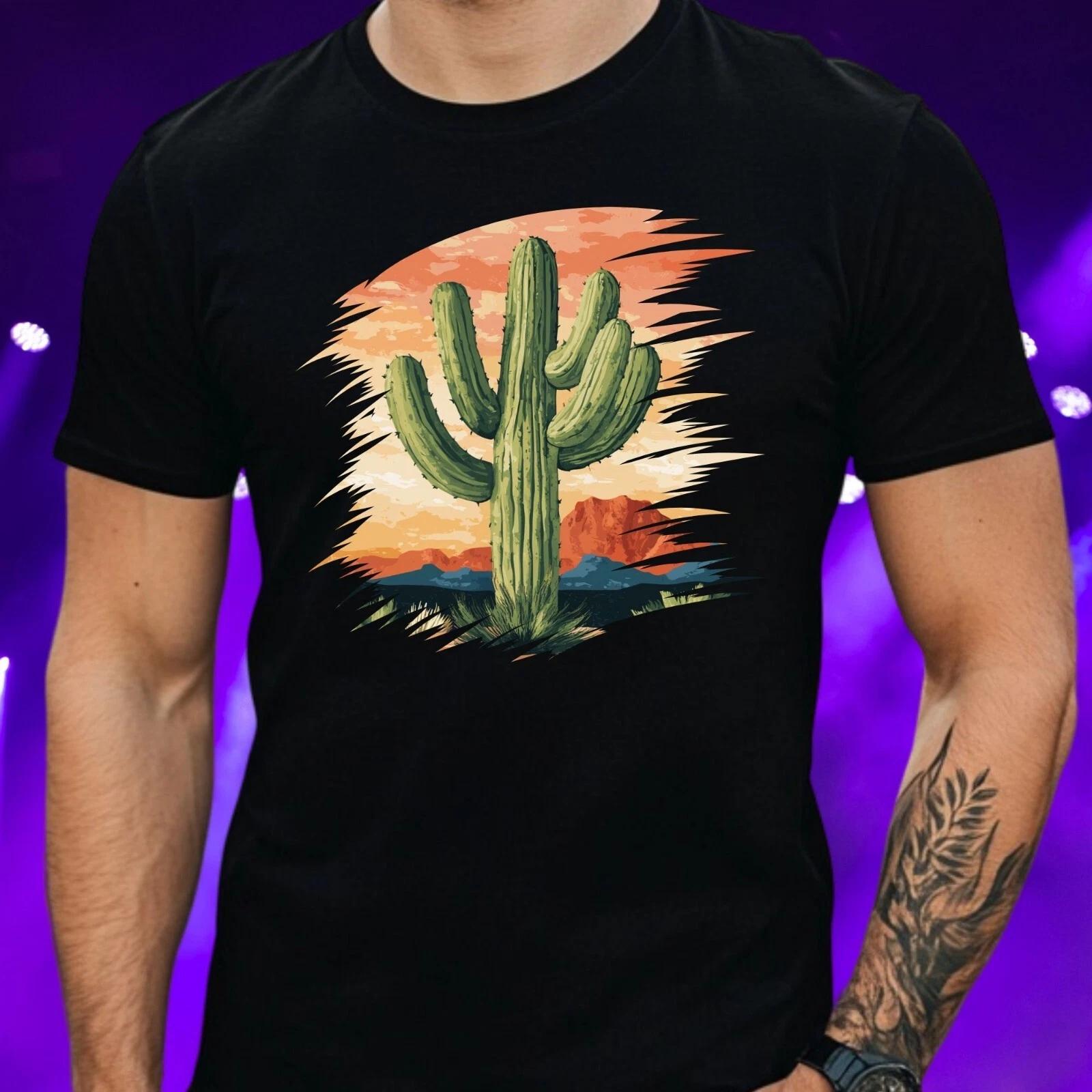 T-Shirt Herren Kaktus Motiv Baumwolle Größe S bis 5XL XXXL