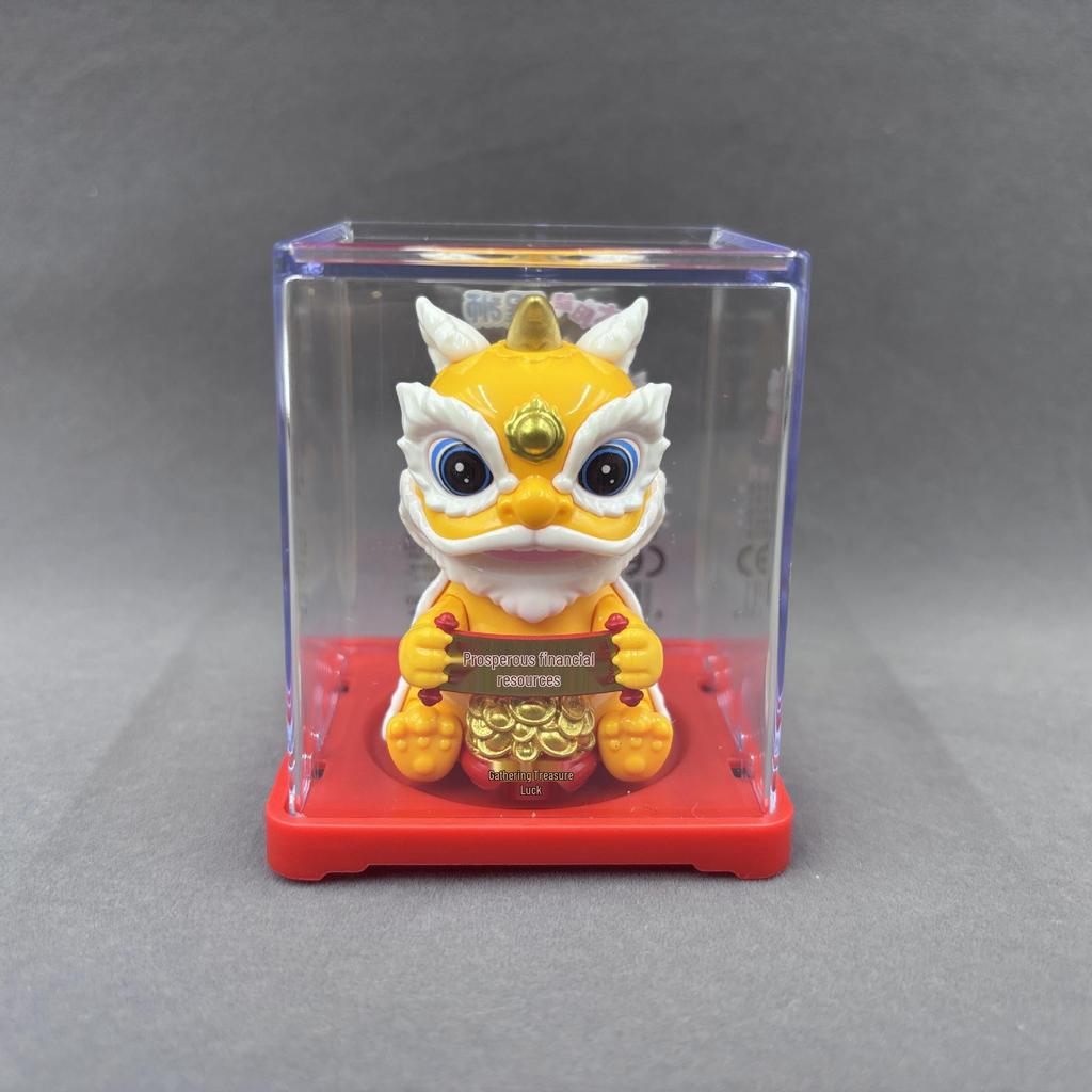 Solar Lion Car Ornament: Wealth-Attracting Chinese Style Decoration & Gift