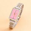 Fashionable simple women's quartz watch rectangular large dial, suitable for daily wear, anniversaries, Christmas gifts