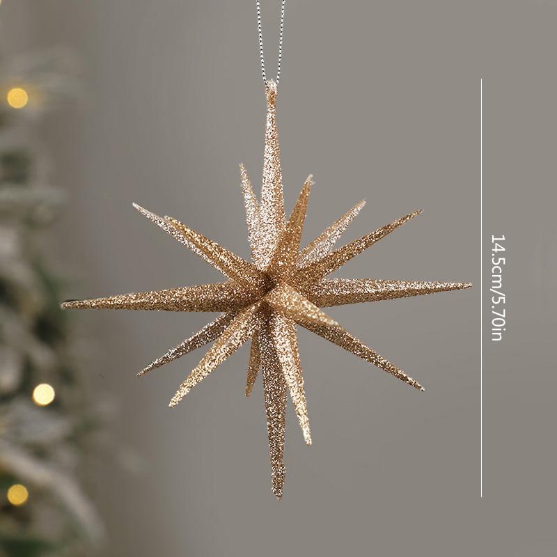 Christmas Exploding Star Hanging Ornament Glitter Star Xmas Tree Pendants 2025 Christmas Decoration For Home New Year Party Gift