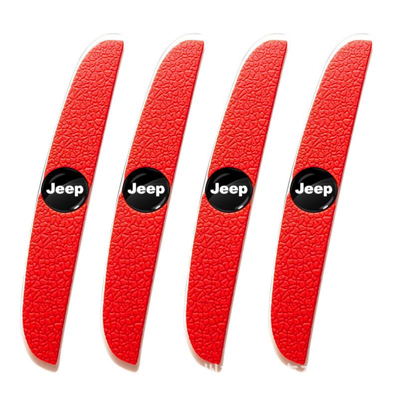 4 Stück Autotür-Kollisionsschutzleiste Rückspiegel-Schutzaufkleber für Jeep Compass Zubehör Renegade Wrangler Gladiator Cherokee JL JK