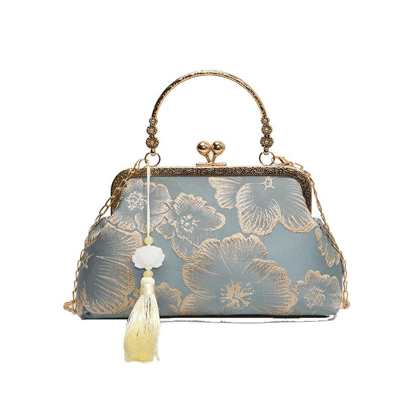Chinese-style Elegant and Grand Patterned Handbag, High-end and Sophisticated Evening Bag
