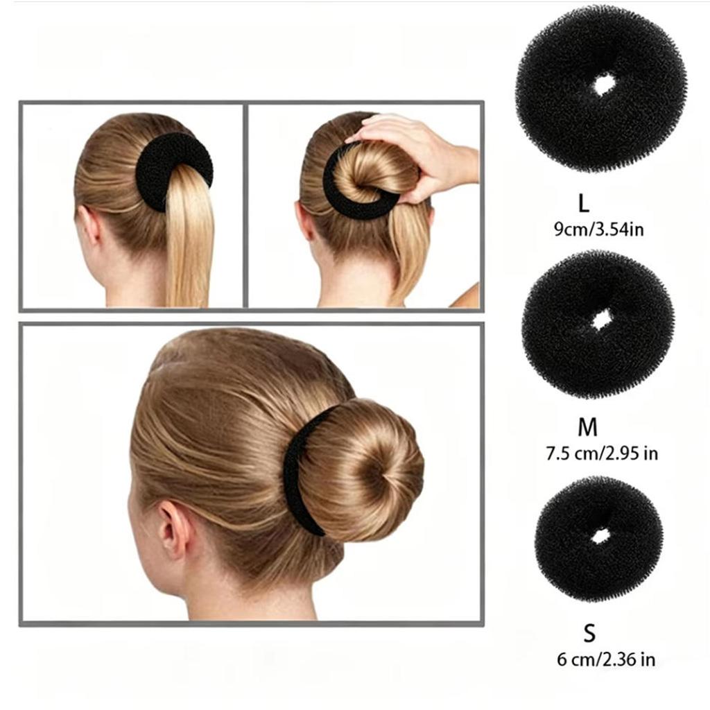Plate Hair Donut Hair Bun Maker Roller DIY Magic Elastic Foam Sponge Hair Styling Tools Princess Hair Accessories S/M/L
