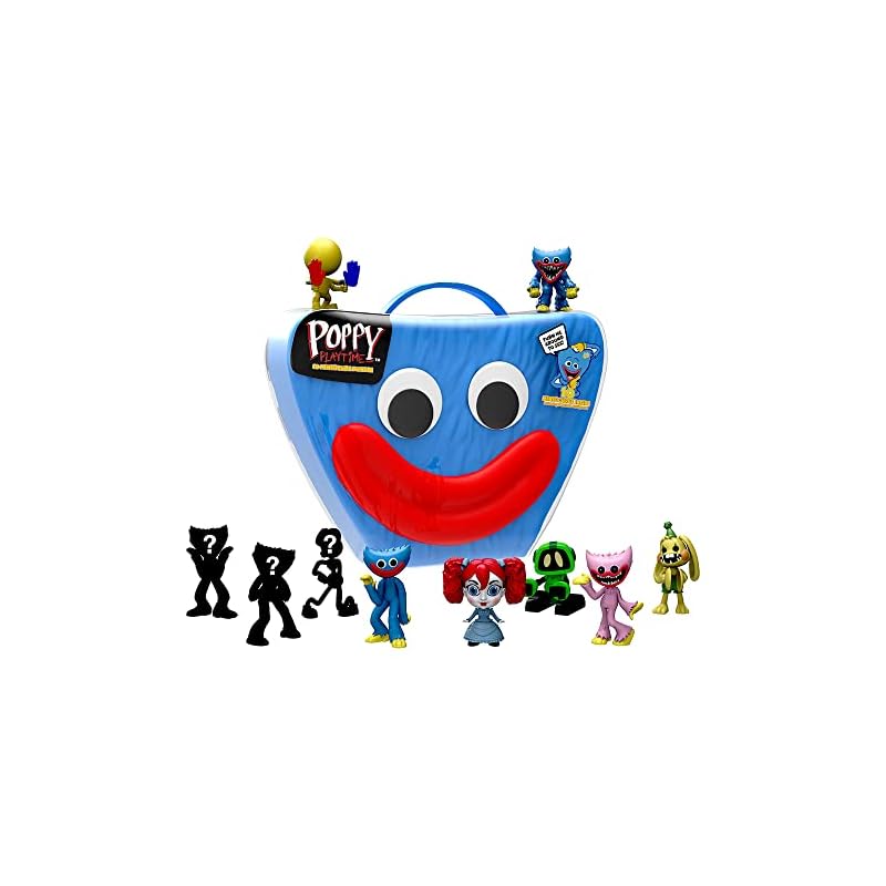 Poppy Playtime Mini Figure Collector's Case Set, Huggy Wuggy Series 1, 10 Exclusive Figures