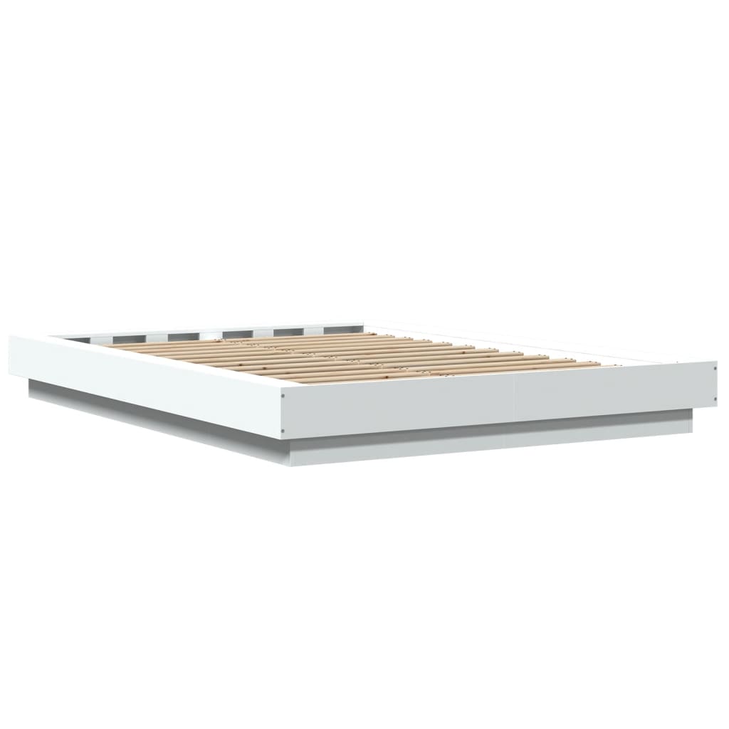 Bed Frame White 120 x 190 cm Engineered Wood