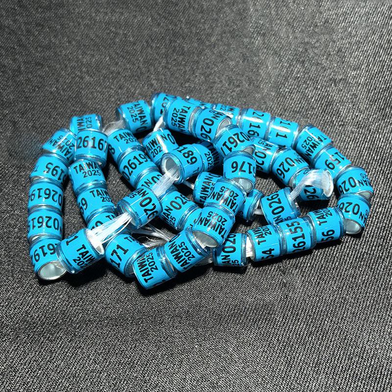 100 Pcs 2025 Aluminum Plastic Pigeon Foot Ring With Number Letter Bird Leg Sign Rings Fly Race Identification Circle Pilgrims