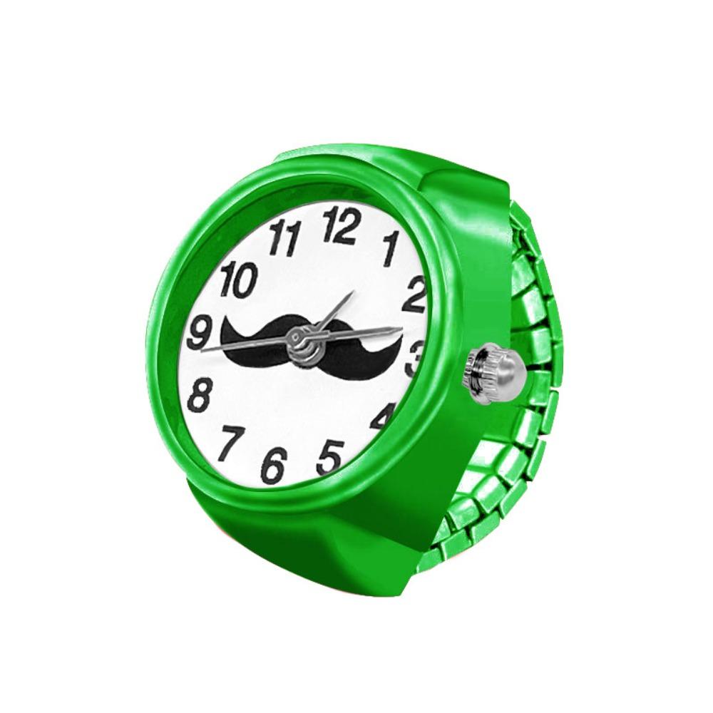 Elastischer Ringuhr Runde Dekorative Ringuhr Mode Fingerringuhr Schmuck