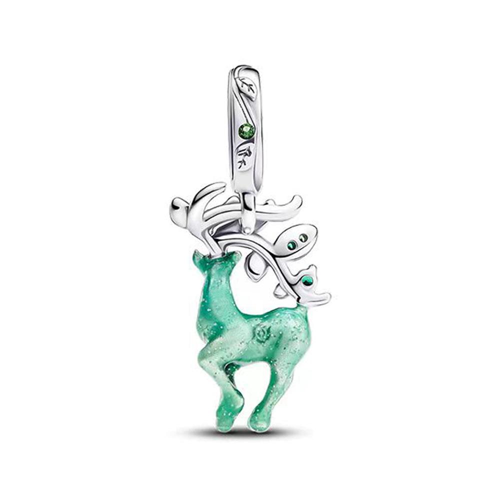 Natural Copper Elk&Hummingbird Sunflower&Elf&Butterfly Tassel Dangle Charm Fit Diy Bracelet Neckl Exquisite Jewelry