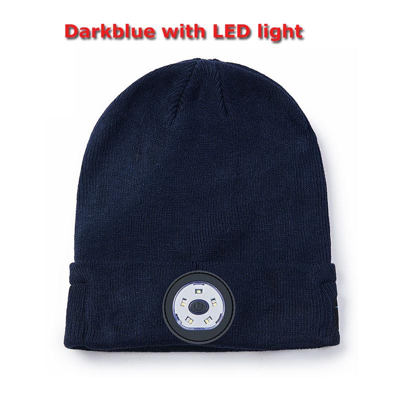 JYL TS Beanie Headphones Winter Users LED Light Wool