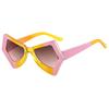 Fashionable Irregular Square Sunglasses Female Male Double Color Gradient Frame Punk Cat Eye Sun Eyewear Sun Eyewear Eyewear UV Protection 400