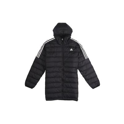 Jaqueta Casual com Capuz e Penas Masculina Outerwear Preto GH4604 com Estampa de Logotipo