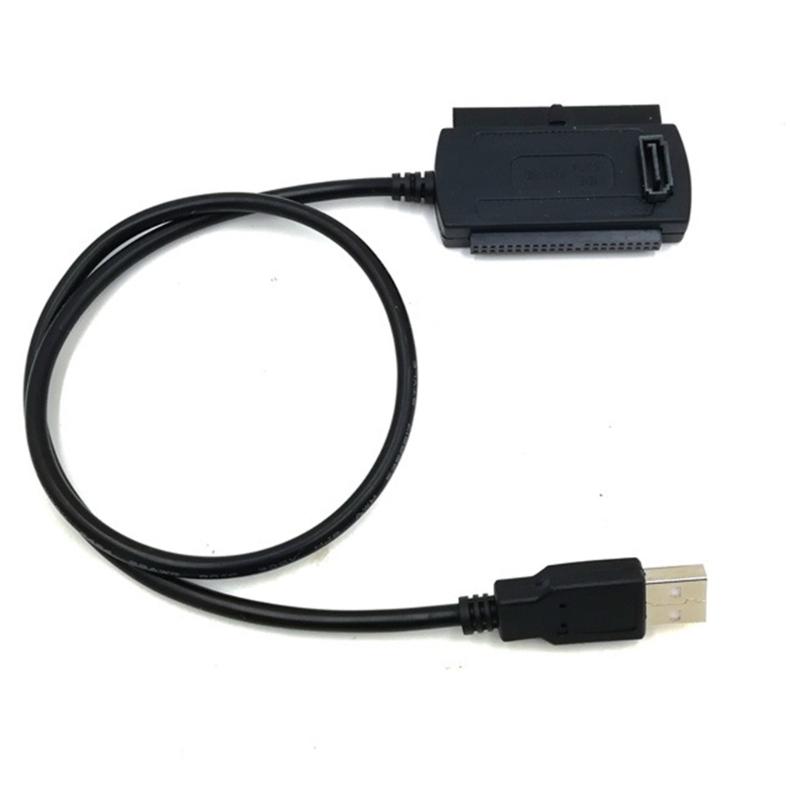 Hochgeschwindigkeits-USB-zu-IDE-Konverterkabel Unterstützt 2,5-Zoll/3,5-Zoll/5,25-Zoll-Festplatten und optische Laufwerke HDD-Übertragungskabel