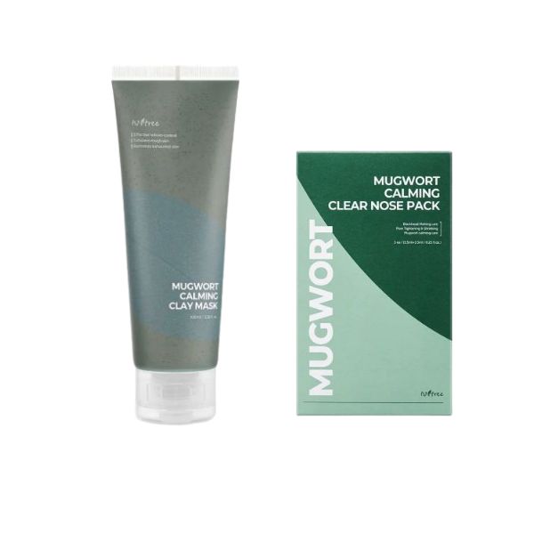 ISNTREE Успокаивающий пластырь для носа с полынью, набор из 2 штук