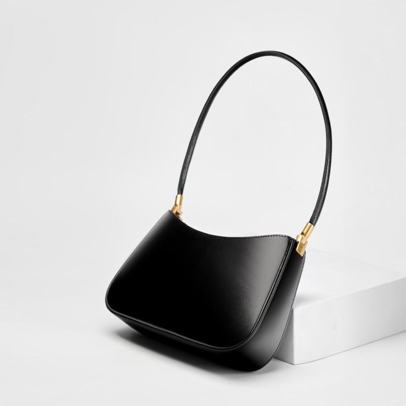 Spring/summer Niche Design Leather Commuter Baguette Spring/Summer French Underarm Bag Single Shoulder Vintage Women's Bag