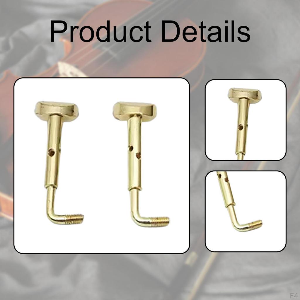 2 Pack 4/4 Violin Chin Rest Screws Alloy Components for Repair