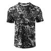 T-shirt Estiva da Uomo Girocollo Stampata in 3D Moda Versatile Traspirante Tendenza Casual