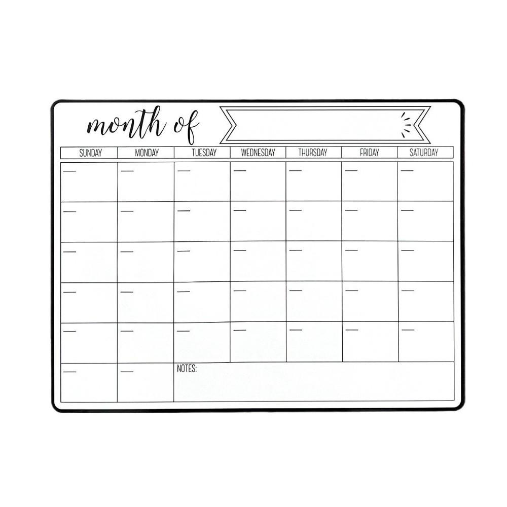 Planificador Mensual Magnético Tablero de Programación Fácil de Limpiar Calendario Portátil de Pizarra Blanca Uso en Cocina