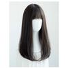 Hair Extensions Synthetic Cute Korea Jk Girl Cosplay Air Bangs Wig Breathable Head Cover 50cm Long Straight Wig Hat For Women