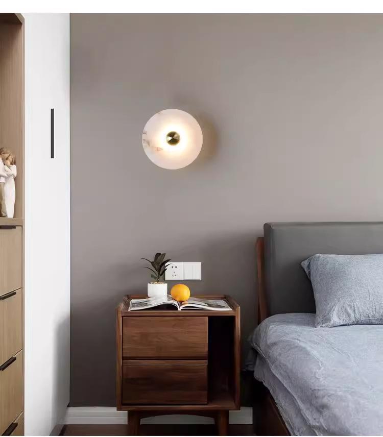 Modern Marble Wall Lamp for Living Room, Bedroom, & Hallway