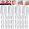100-2pcs Foot Care Elasticity Silicone Toes Caps Anti-Friction Breathable Finger Covers Women Men Gel Little Toe Tube Protector