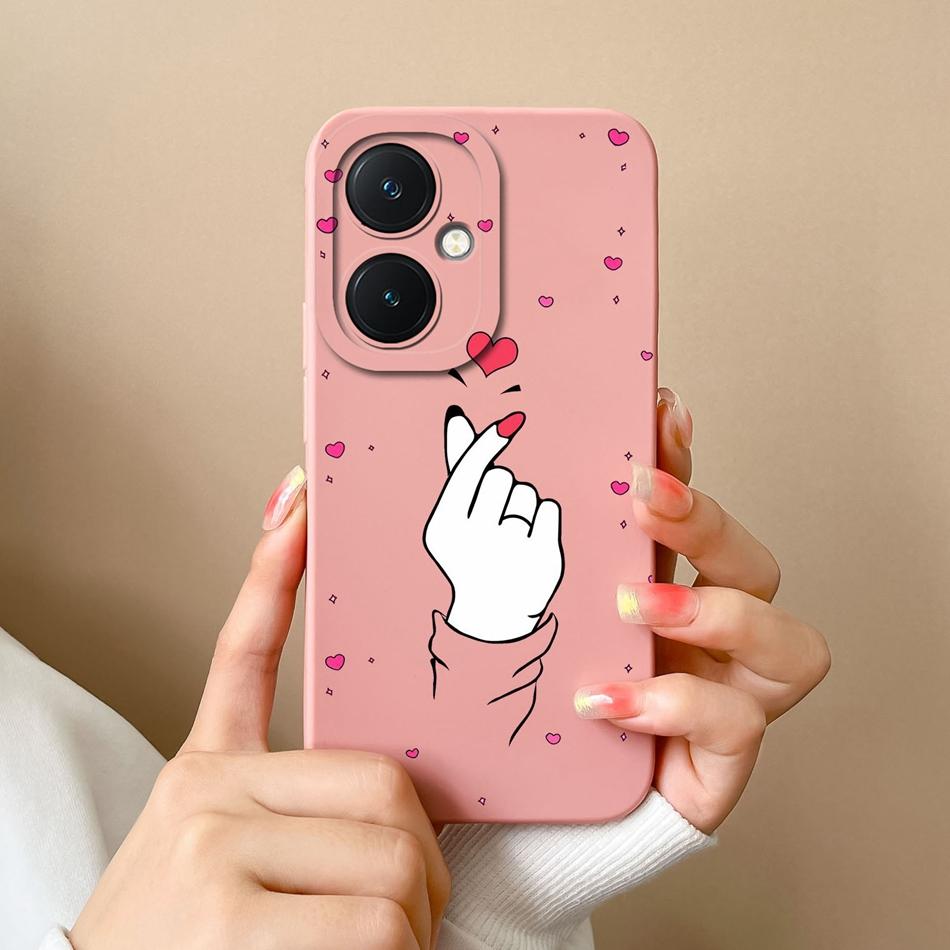 For Vivo Y27 4G 5G Phone Case Love Heart Soft Smooth Liquid Silicone Camera Protection Back Cover For Vivo Y 27 Funda Shell