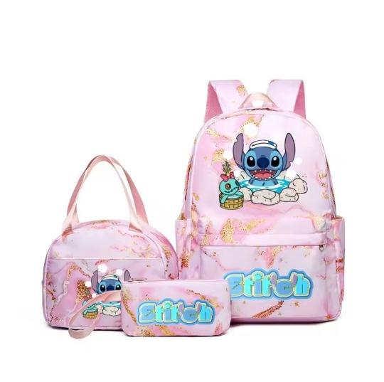 Student Schoolbag Three-Piece Set, Wear-Resistant And Breathable Large-Capacity Backpack, Youth Travel Backpack, Computer Bag